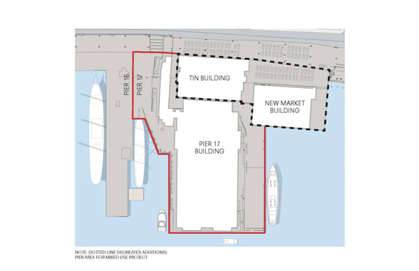 Hidden no more, Seaport developer’s desire for hotels & housing revealed 4 Howard Hughes Corporation will be redeveloping Pier 17 and has an option on the Tin Building, which is in the Seaport Historic District, and the New Market Building, which is just outside.