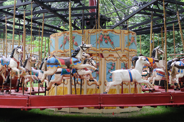 Vintage carousels transform Governors Island park 3 The oldest carousel at Fete Paradiso on Governors Island this summer has 28 jumping horses. It dates from 1850. (Photo: Terese Loeb Kreuzer)
