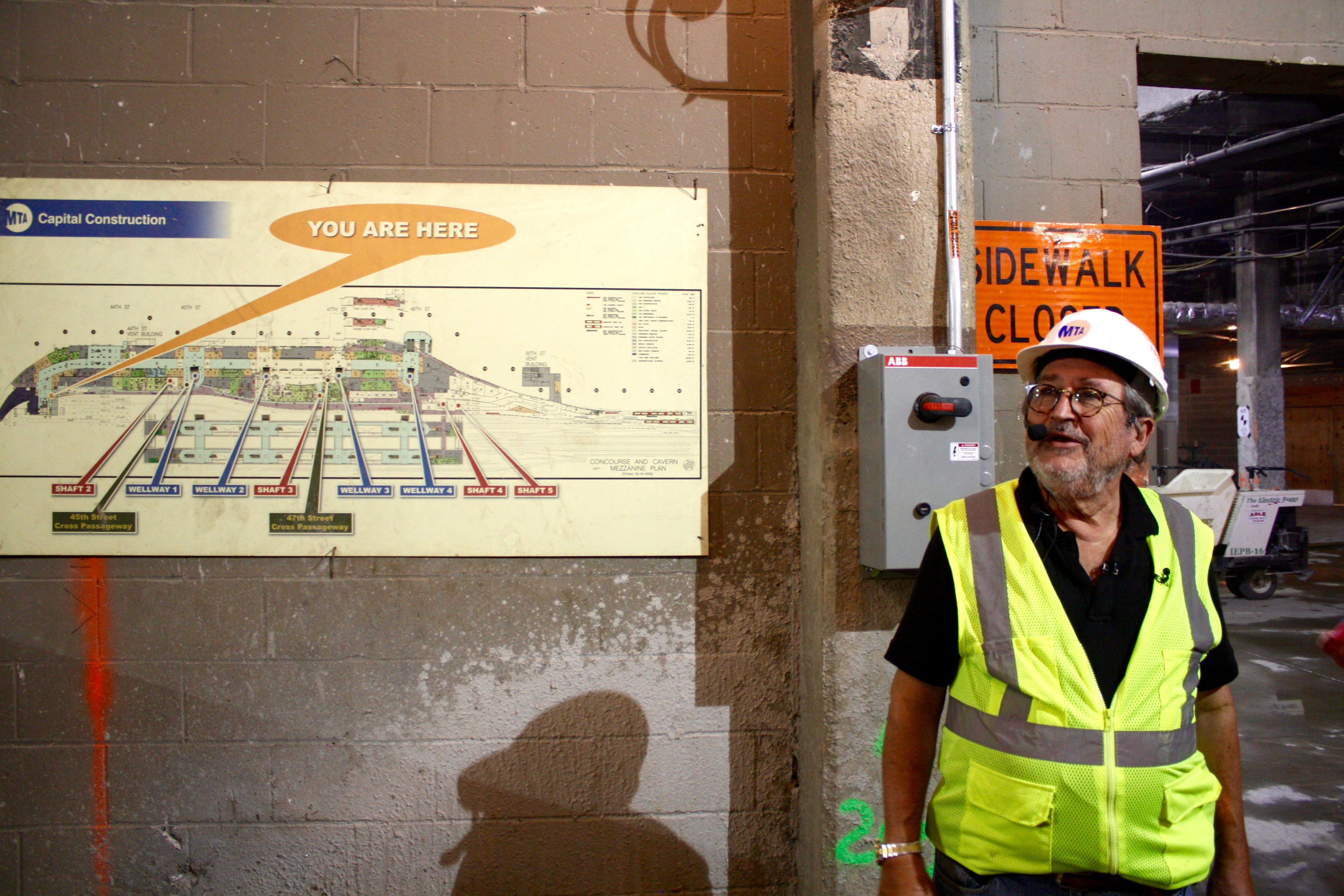 In “Caves” Below Grand Central, East Side Access Project on Track 3 Michael Horodniceanu, the MTA’s president of capital construction, at the entrance to the future LIRR concourse at Grand Central Terminal. | YANNIC RACK