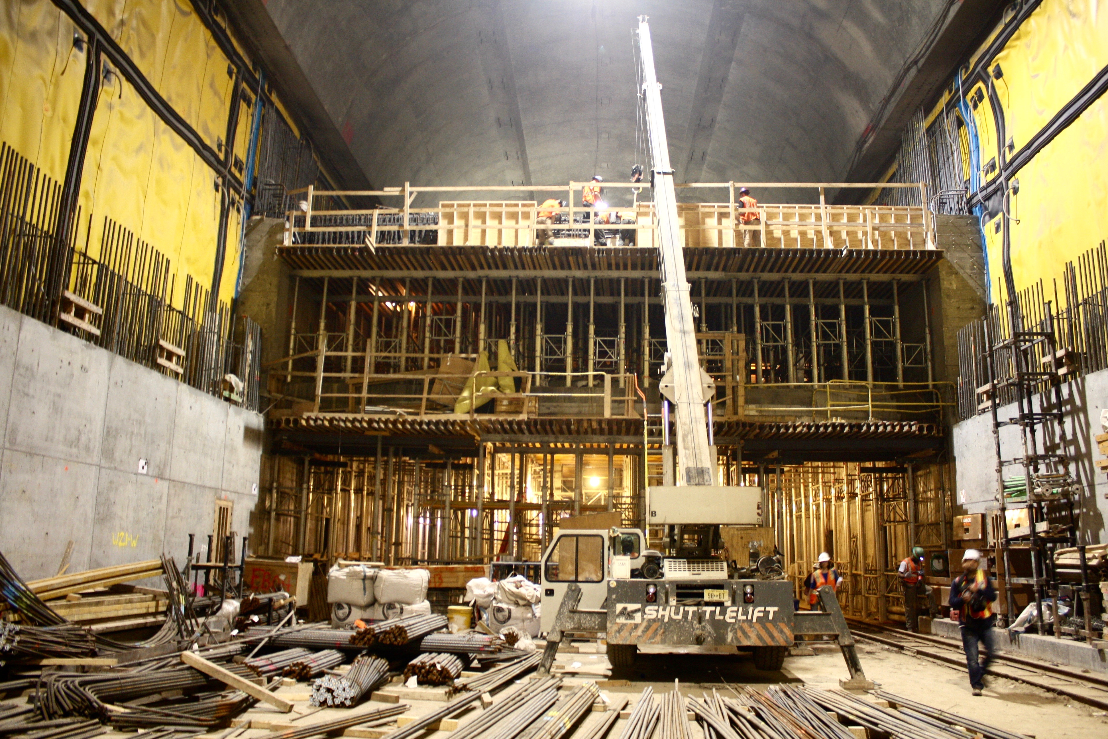 In “Caves” Below Grand Central, East Side Access Project on Track 4 Tunnel boring in the Manhattan portion was already completed in 2010 but the terminal is far from finished. | YANNIC RACK