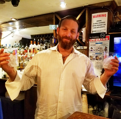 Seaport Report March 2017 2 Photo by Janel Bladow John Holtzman, bartender at Fish Market on South Street — and a Shakespearean actor — will be back serving drinks next week.