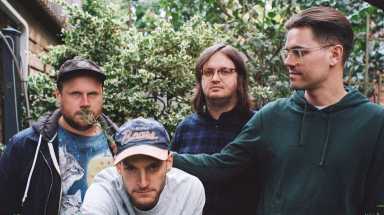 Steve Sladkowski, right, and fellow PUP band members. 