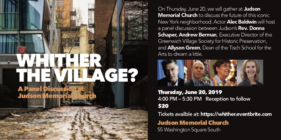 Alec Baldwin to moderate Judson event on gentrification 2