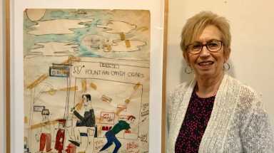 A teacher and a work of art she says she kept by her student, Jean-Michel Basquiat.