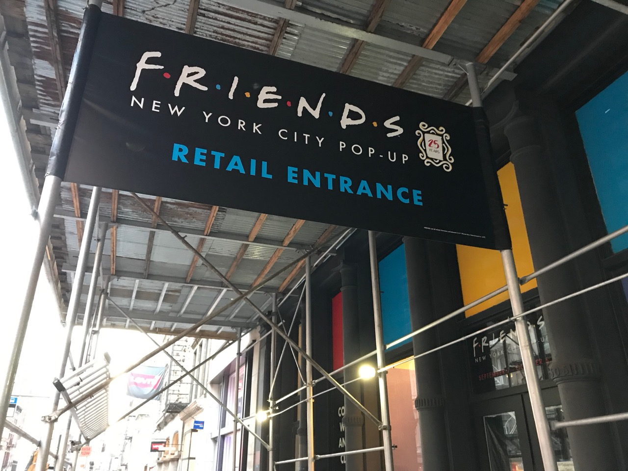 Under the scaffolding at 503 Broadway. (Courtesy Pete Davies)