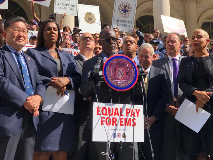 At Downtown rally, scores of first responders demand 'equal pay for equal work' from City Hall 5