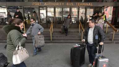 The Port Authority approved a $32 billion capital plan   on Feb. 16, 2017. Above, people walk in and out of the West 42nd Street entrance to the Port Authority Bus Terminal in Manhattan on Thursday, Feb. 16, 2017.