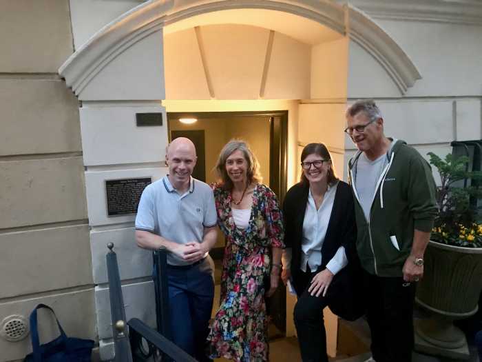 Plaque dedication in Greenwich Village marks former home of muralist James Wall Finn 2