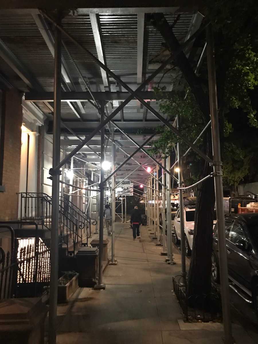West Village scaffolding