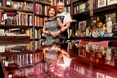 L-R Valery Oisteanu, Ruth Oisteanu,  at home