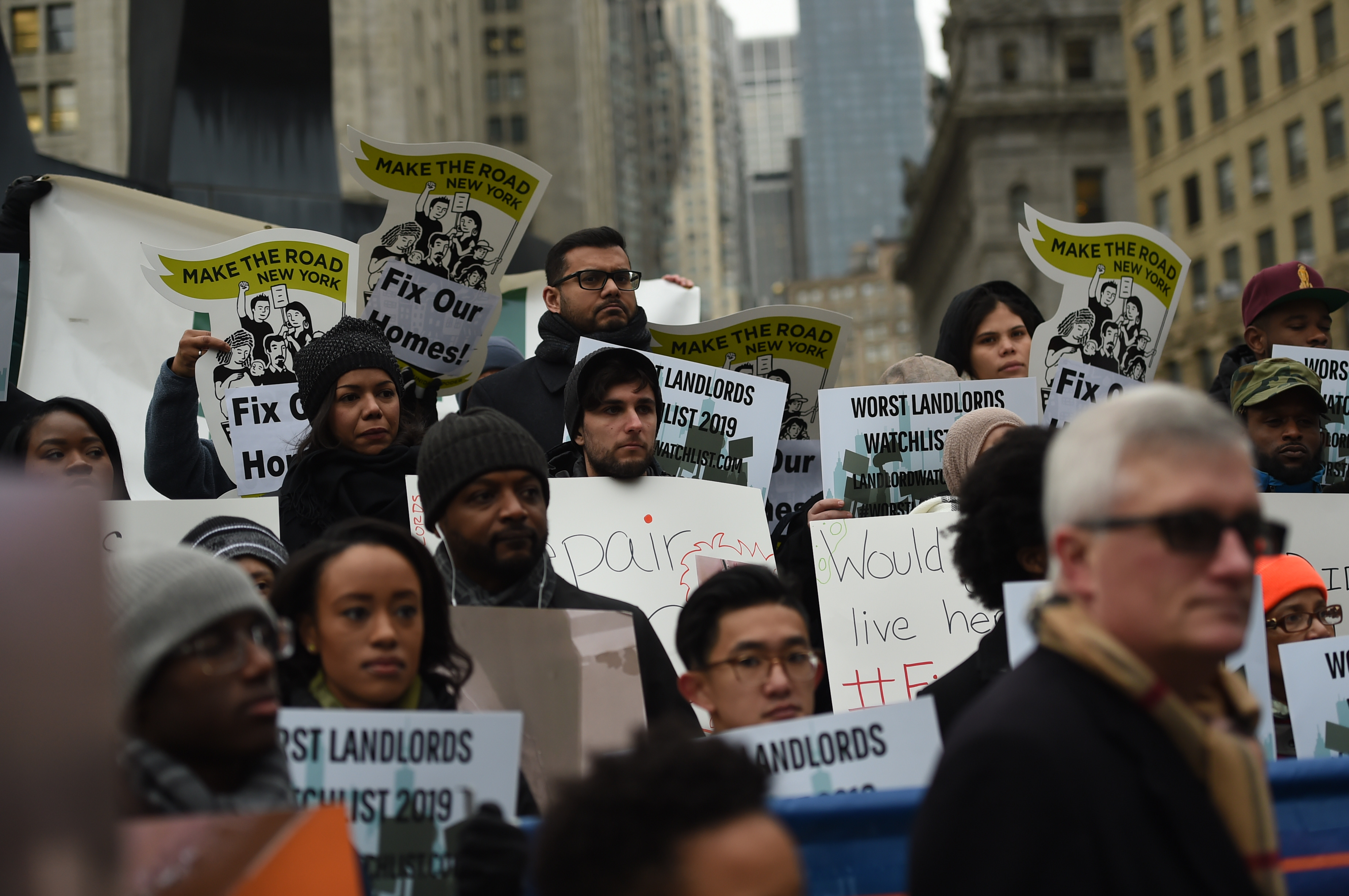 protest against City's 'Worst Landlords