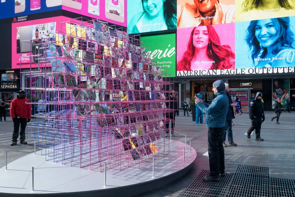 New art display comes to Times Square ahead of Valentine's Day festivities 2