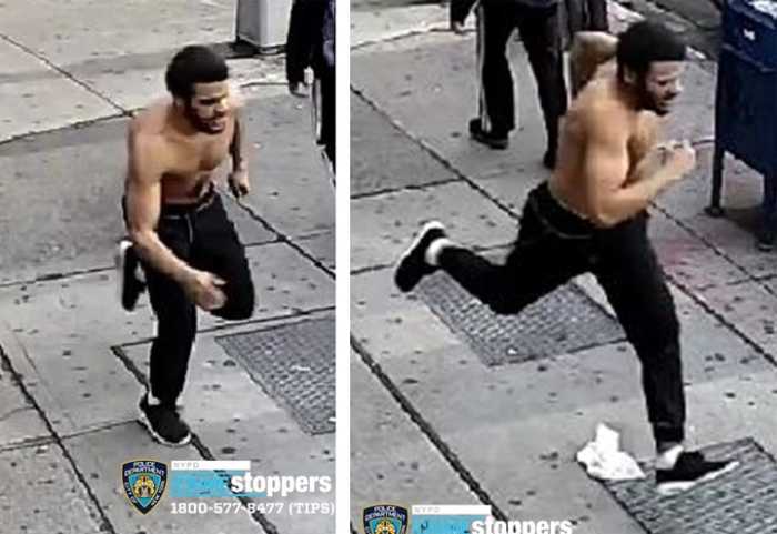 Bronx chain robber falls down train station stairs, loses shirt and still gets away 4