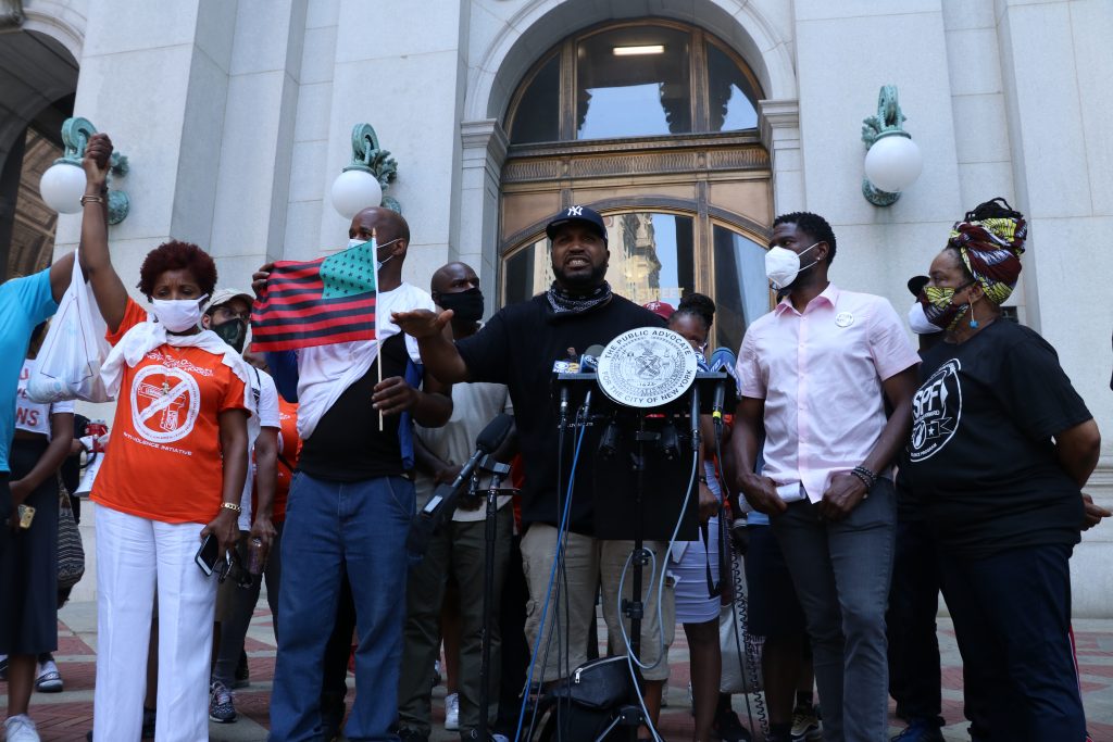 City Hall protesters interrupt PA Jumaane Williams press conference seeking end to gun violence 2