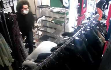 Looters inside the Celine store in SoHo on May 31, 2020. (Photo courtesy of NYPD)