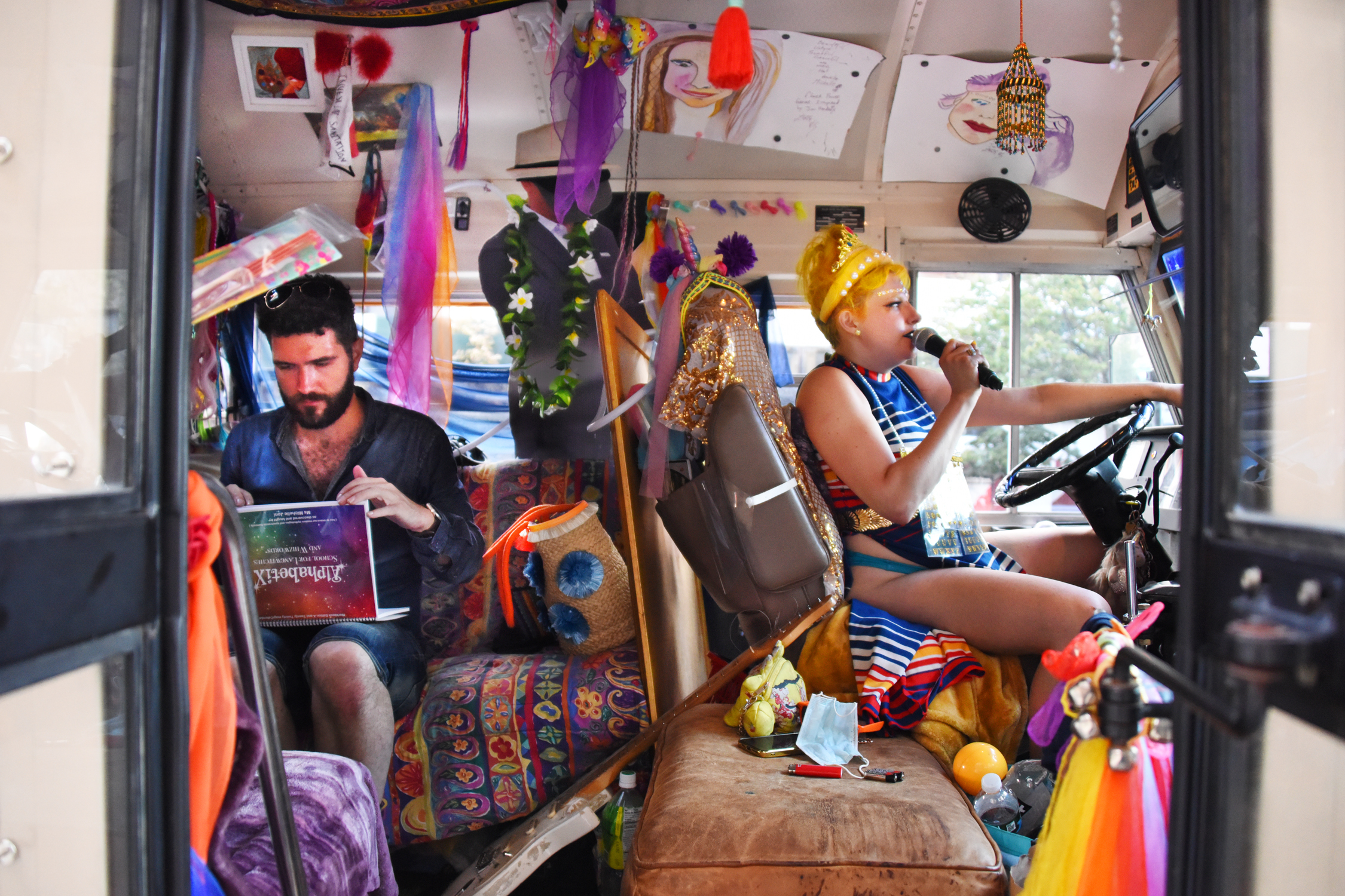 This East Village artist explores the 'power' of letters in your life 2 L-R Mike Schwab, Michelle Joni prepare to head to Avenue A