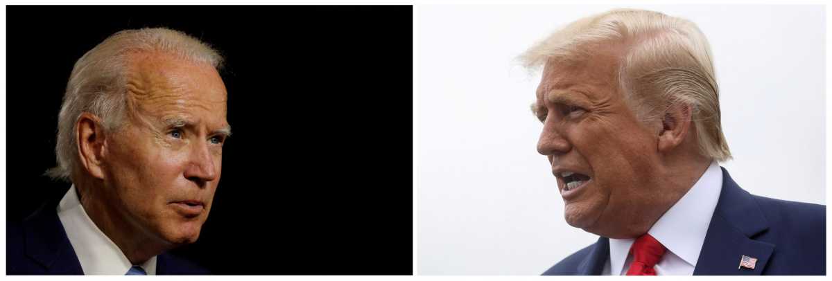 FILE PHOTO: A combination photo shows democratic presidential candidate and former Vice President Joe Biden and U.S. President Donald Trump