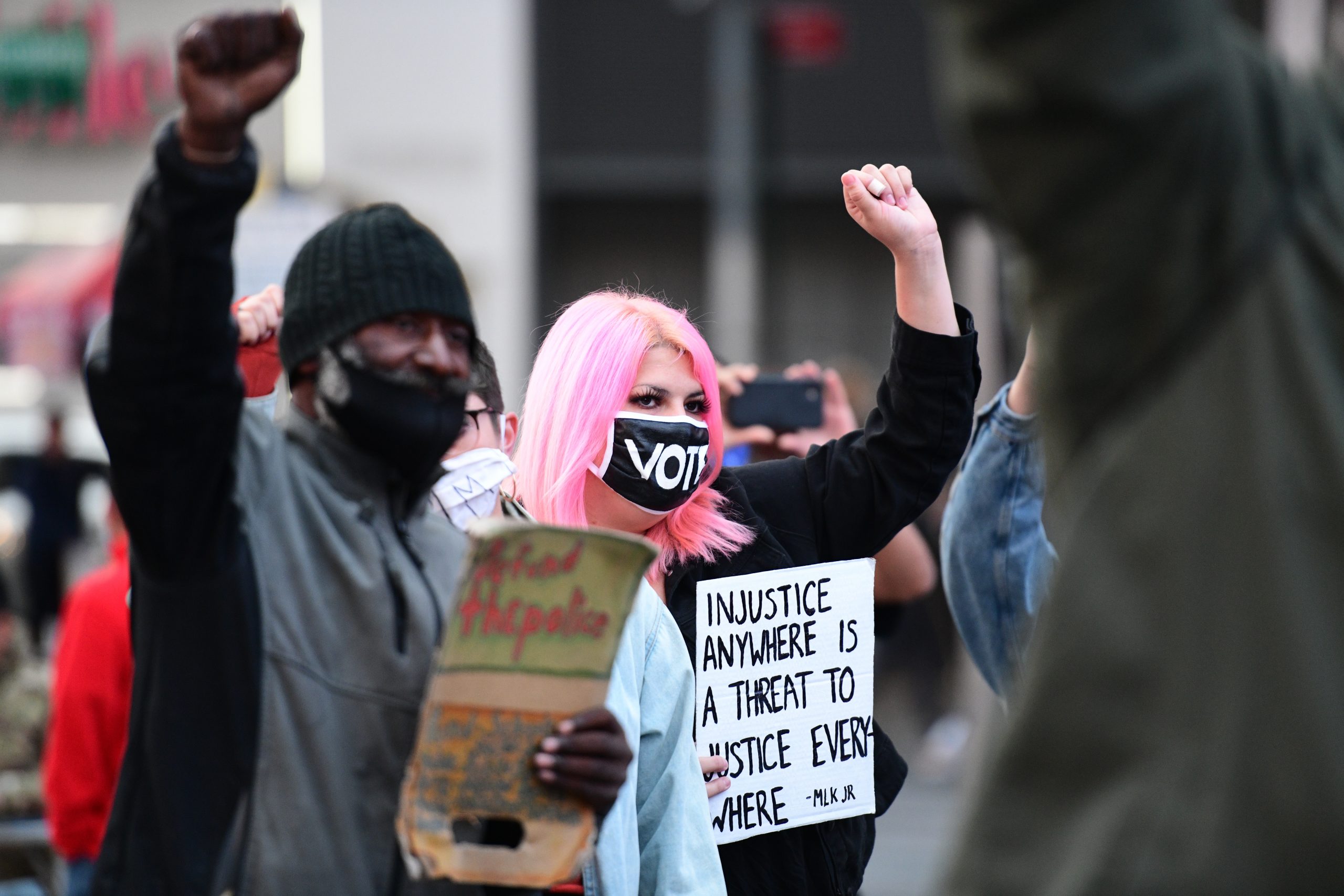 'We must rise now': Times Square rally highlights 200,000 deaths from COVID-19 3