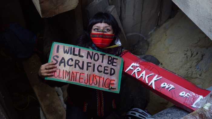 Four chained demonstrators arrested in Brooklyn anti-gas pipeline protest 4