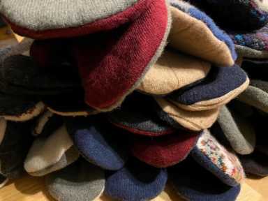 Mittens made from repurposed sweaters created by Lise-Anne Cooledge