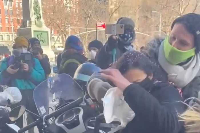 Madison Square Park protesters attack videographer with soiled diaper and other items for filming them: NYPD 13