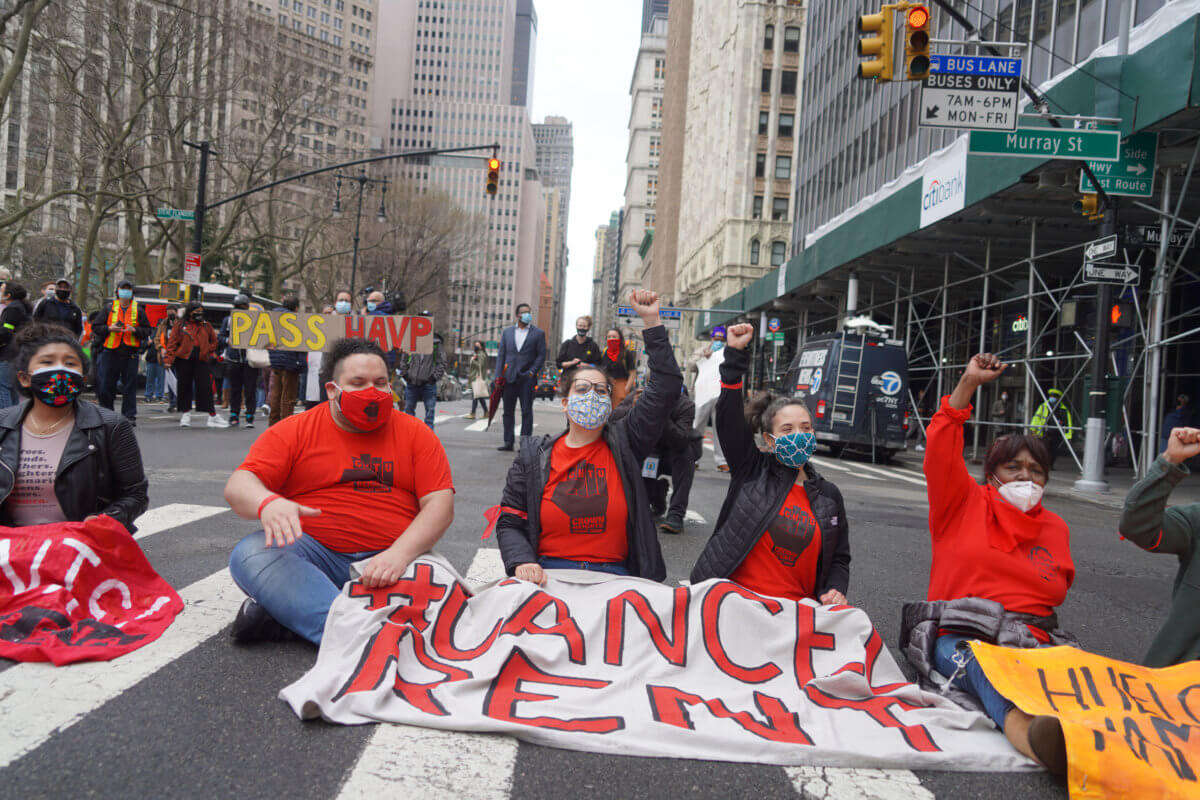 Foley Square protest for rent relief ends with more than a dozen cuffed 6