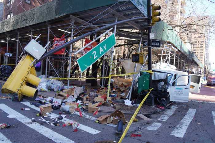 Seven injured after van smashes through Midtown outdoor dining area and scaffold 2