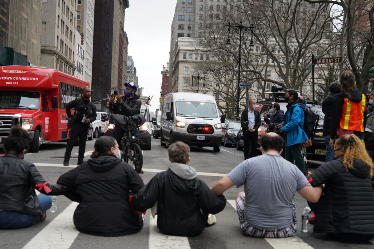 Foley Square protest for rent relief ends with more than a dozen cuffed 4