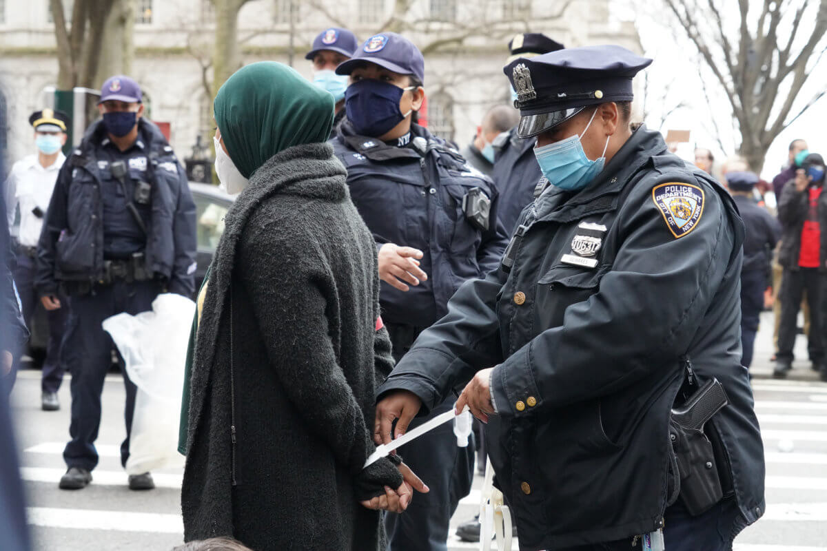 Foley Square protest for rent relief ends with more than a dozen cuffed 9