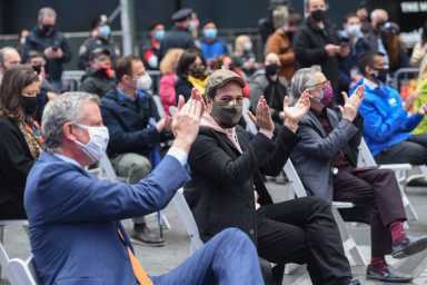 Broadway vaccination site.