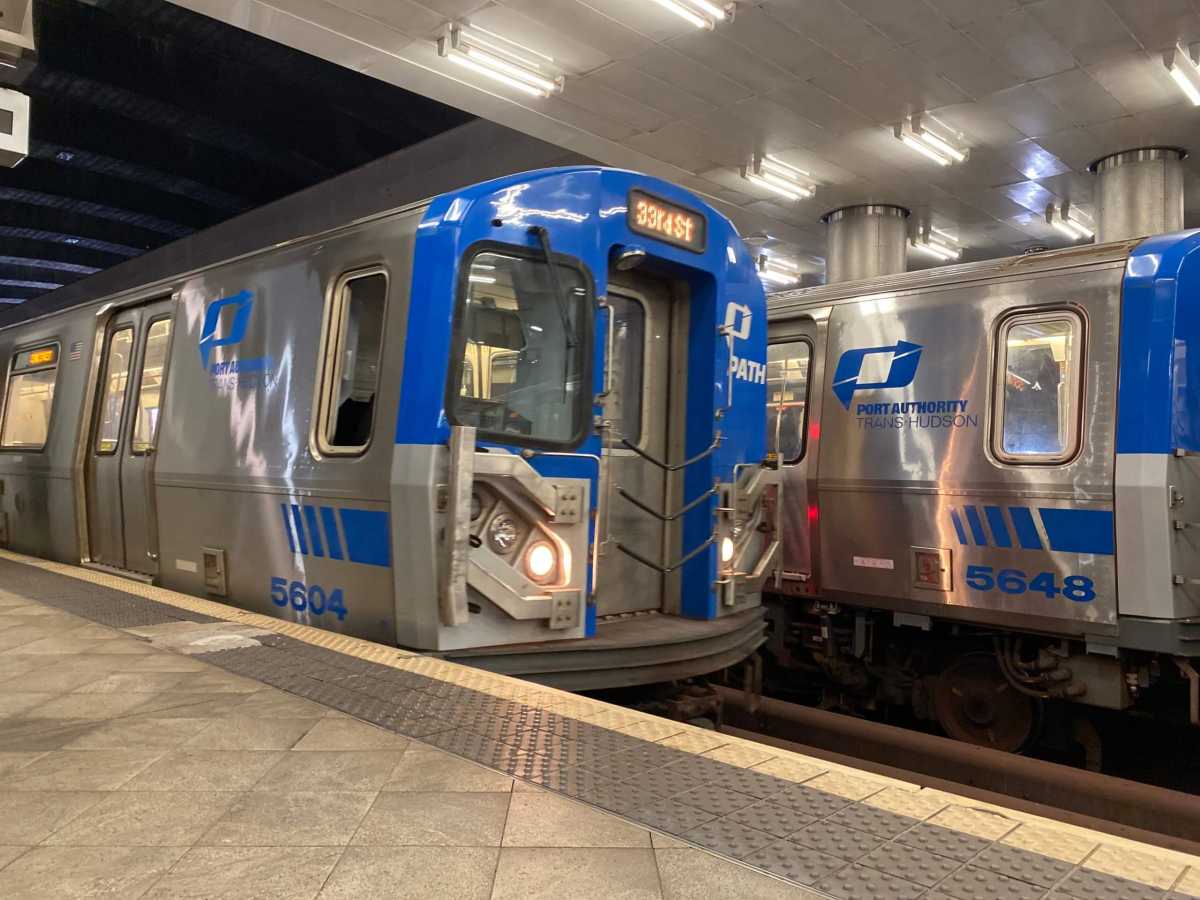 PATH train at the Journal Square Station