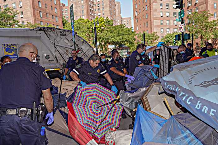 Homeless advocates rail against Adams plan to take encampments off the sidewalks of New York 4
