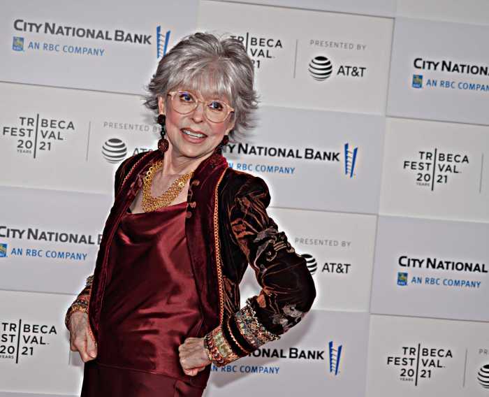 Rita Moreno walks the Tribeca Festival red carpet for the premiere of new documentary 3