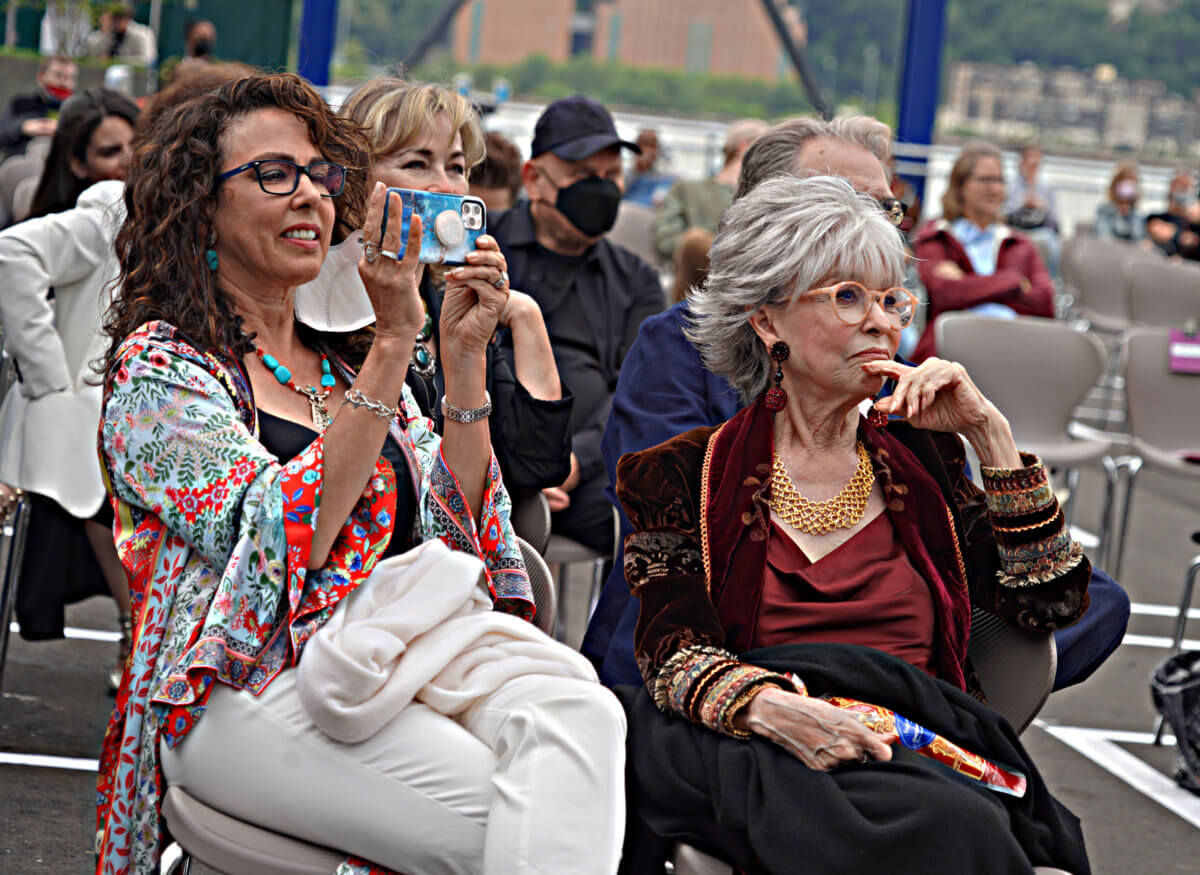 Rita Moreno walks the Tribeca Festival red carpet for the premiere of new documentary 10