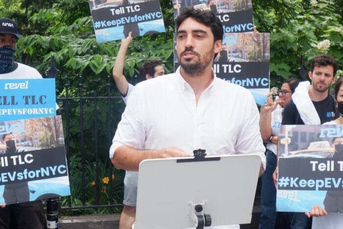 Revel supporters rally demanding city approve its all-electric cab fleet 5