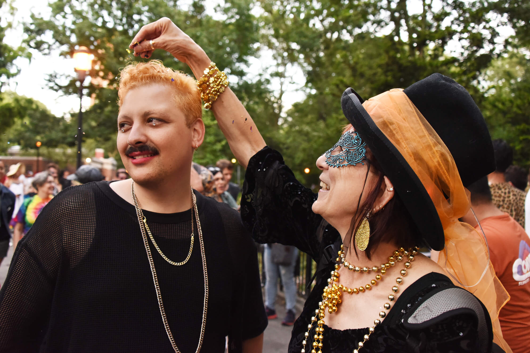 Bon-Bon ( right) bestowed "Benediction Glitter " on anyone who consented
