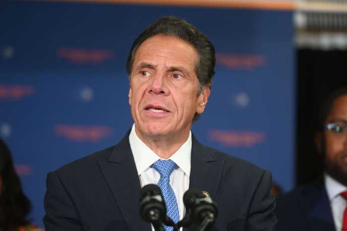 Governor Andrew Cuomo at a July 14 press conference in Brooklyn.