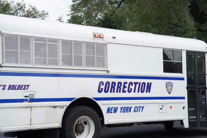 Rikers Island sees two more inmate deaths in 78 minutes – prompting more investigations and outrage 4 Correction Department bus heading to Rikers Island