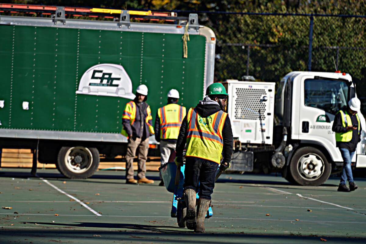 ESCR construction is underway at East River Park, two protesters arrested 5
