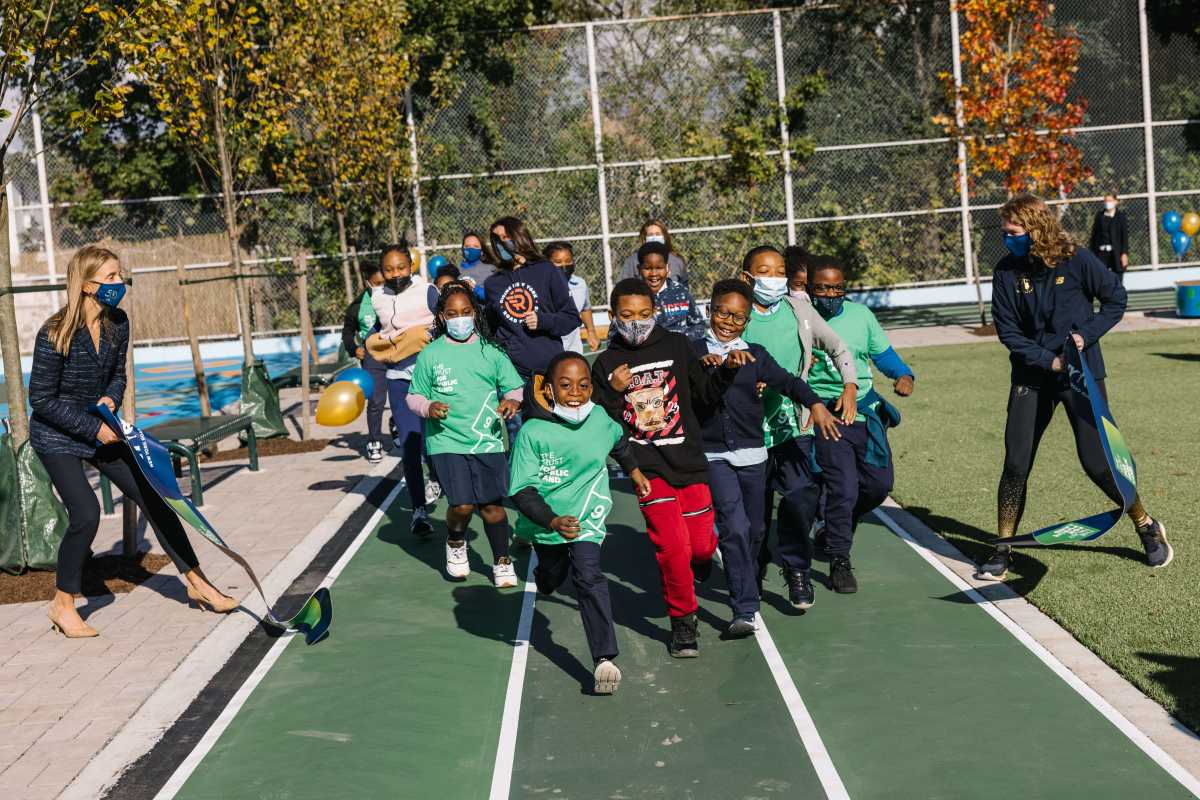 NYRR & The Trust for Public Land Schoolyard Refurbishment Ribbon Cutting
