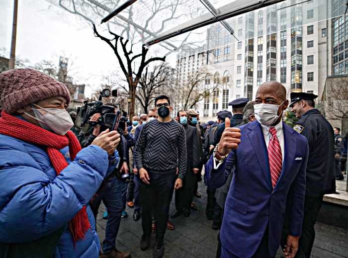 Mayor Adams hits television circuit during his third day in office 2