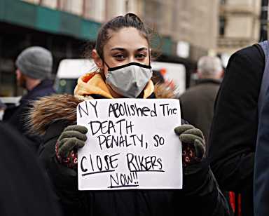 Protest against deaths in Rikers Island