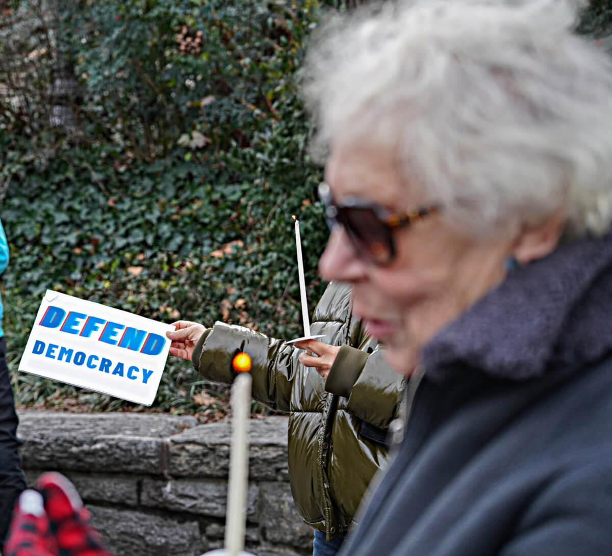 'Our democracy is sacred': Candlelight vigil on Upper East Side remembers Jan. 6 Capitol attack 12