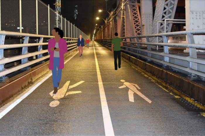City punts fix for 'treacherous' Queensboro Bridge bike and pedestrian path by another year 3 A rendering of the proposed walkway