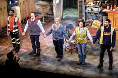 Curtain call for dancer and cast of Skeleton Crew.