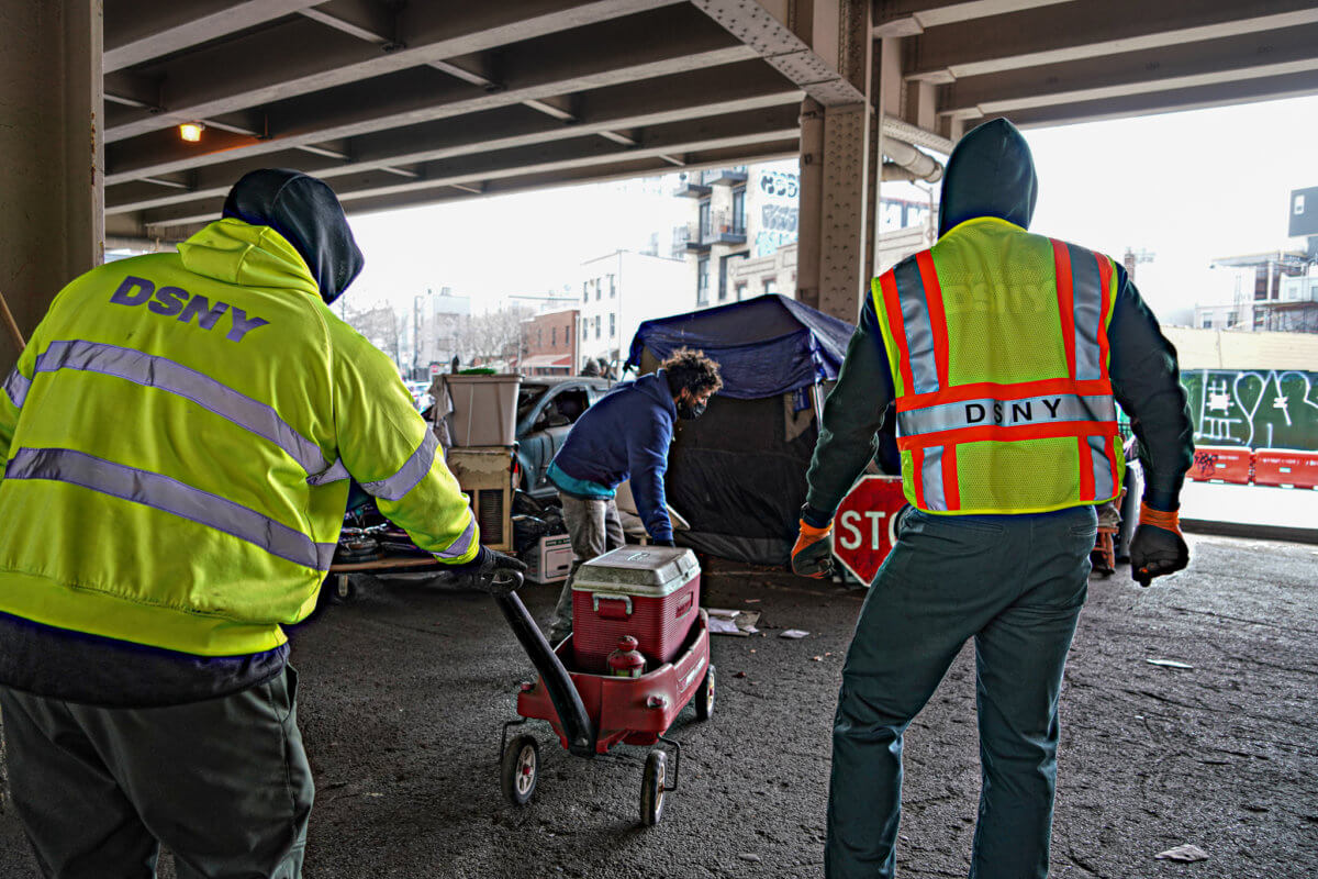 'It's like out of a dystopian movie': Inside an emotional city raid on a Brooklyn homeless encampment 17