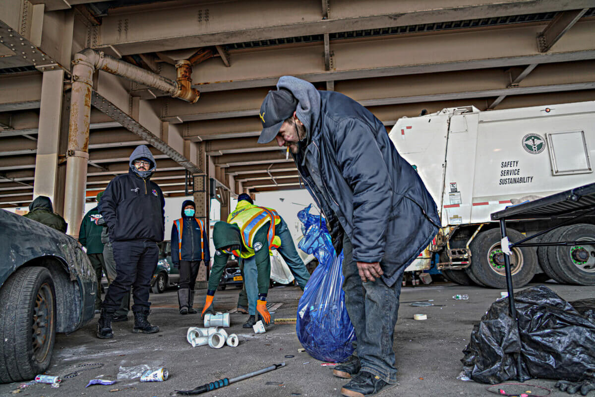 'It's like out of a dystopian movie': Inside an emotional city raid on a Brooklyn homeless encampment 25