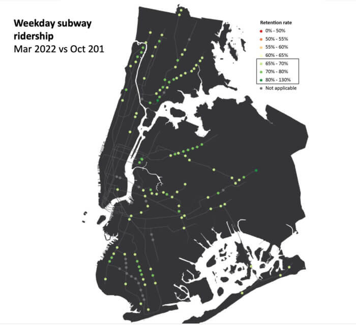 Subway ridership as high as 90% of pre-COVID levels in some working-class NYC neighborhoods: MTA 4