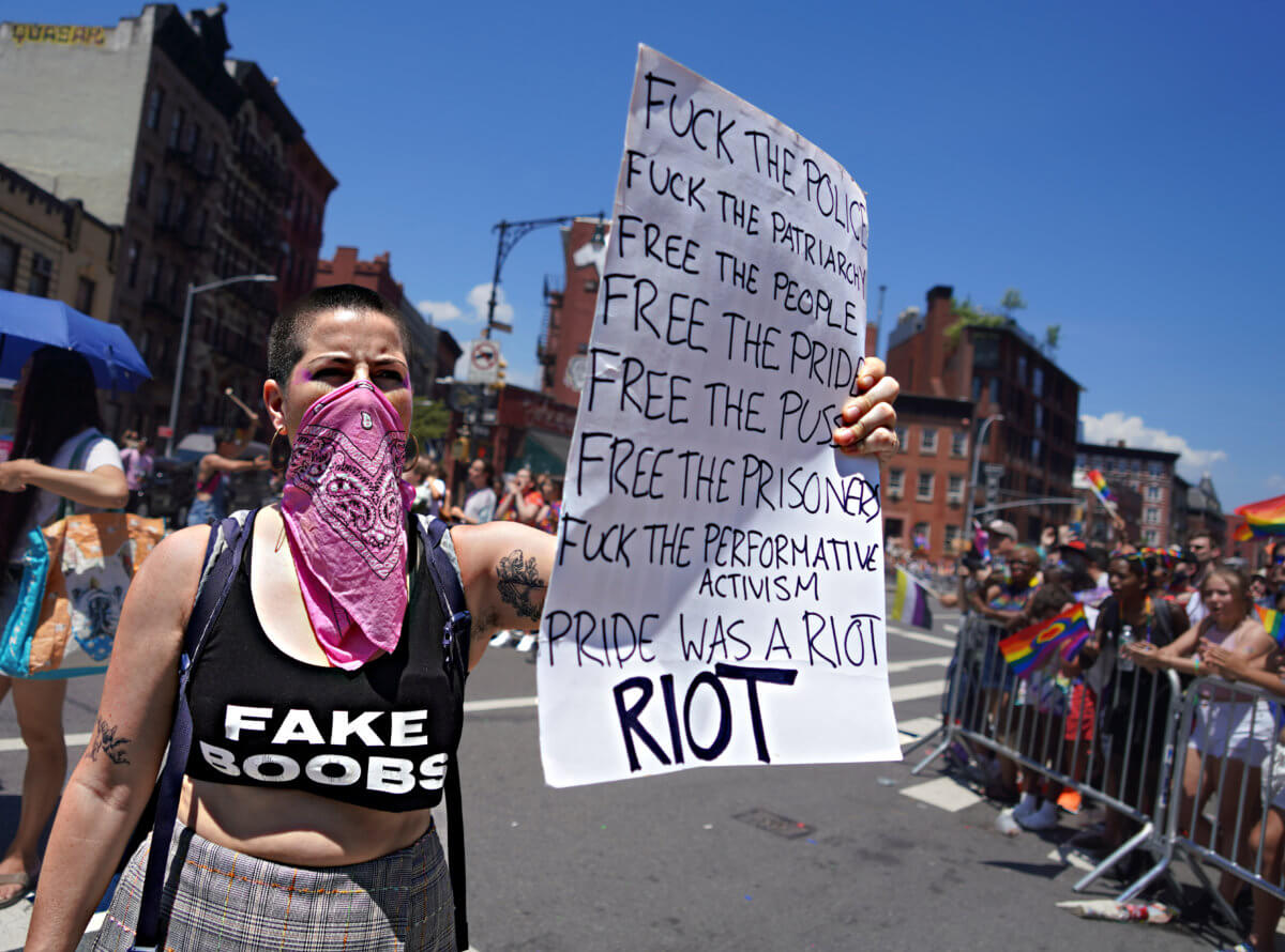 Protesters rain on the NYC Pride Parade in memory of Donnell Rochester 9