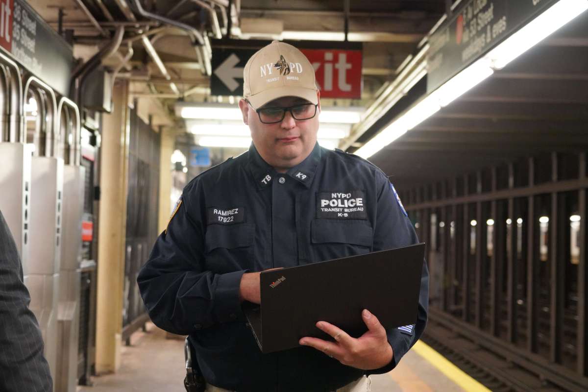 Police checking in Train